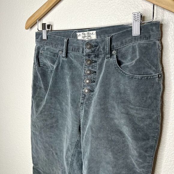 Free People We The Free Sun Chaser Cords in Morning Wave Button Fly Jeans Sz 26 - Picture 3 of 6